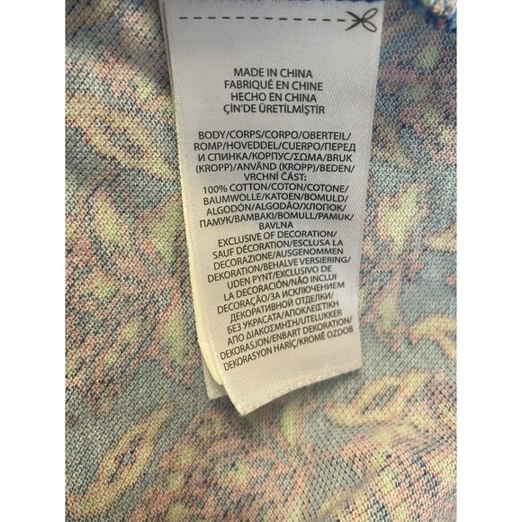 Polo‎ Ralph Lauren Shirt Mens M Blue Floral All Over Print Bohemian Lotus Golf - Picture 8 of 9